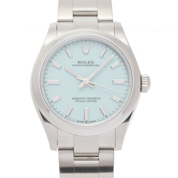 ROLEX Oyster Perpetual 31 277200 6J-(Random 8 digits) Turquoise blue Boys Wa... - Picture 1 of 7